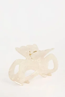 Witte haarklem met strik