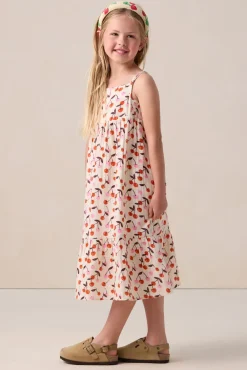 Witte jurk met kersen print