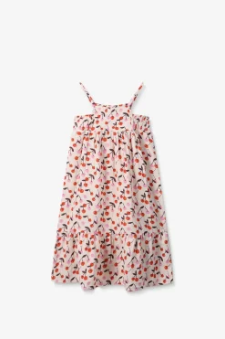 Witte jurk met kersen print
