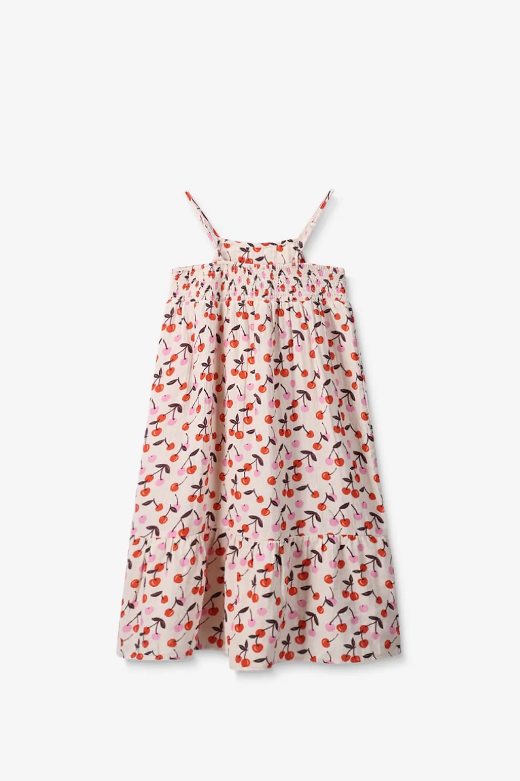 Witte jurk met kersen print