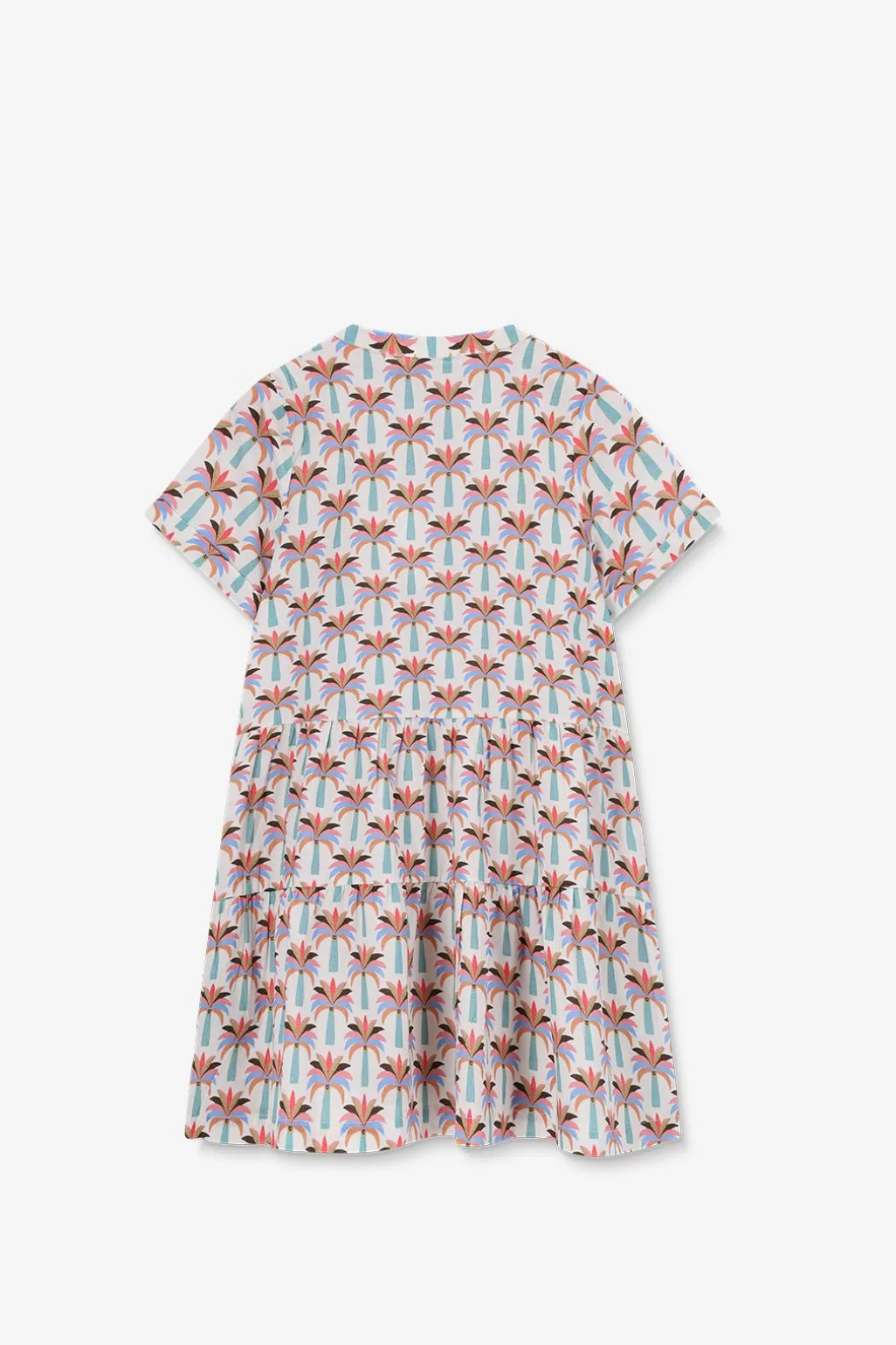Witte jurk met palmboom print