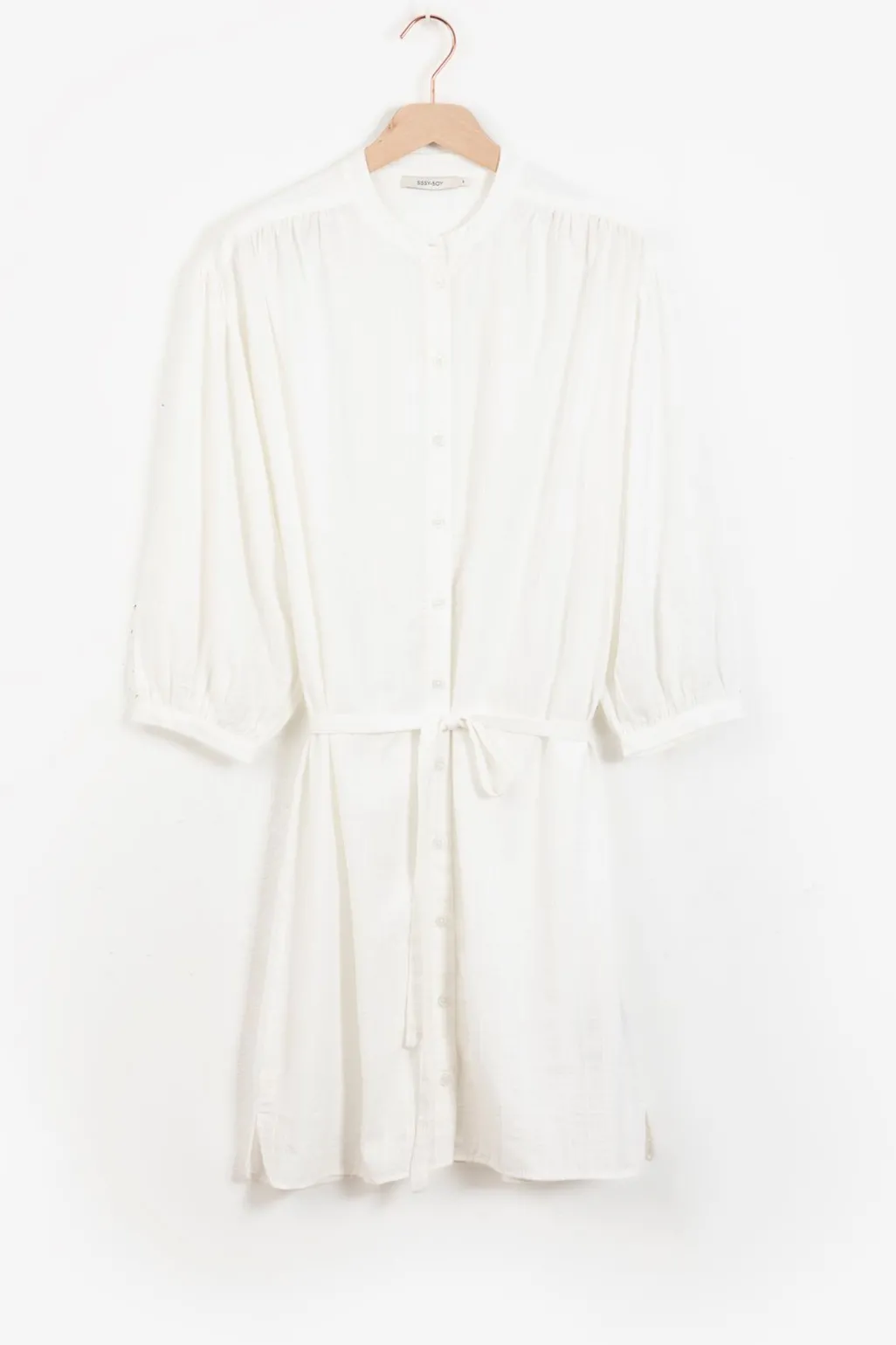 Witte oversized shirt dress