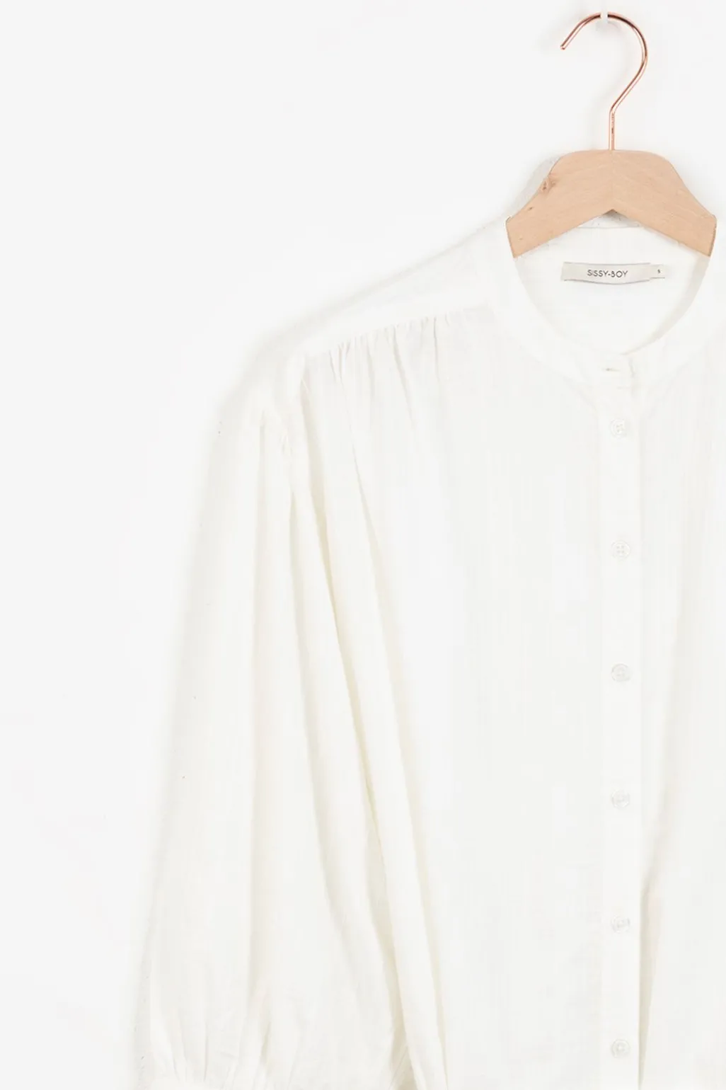 Witte oversized shirt dress