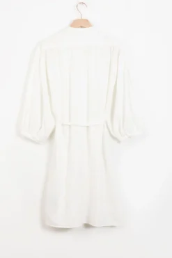 Witte oversized shirt dress