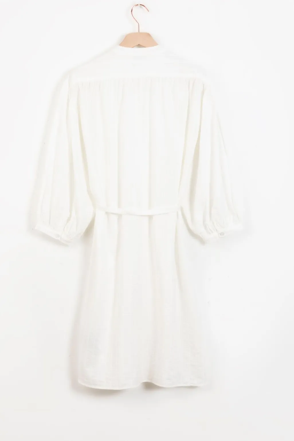 Witte oversized shirt dress