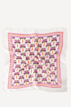 Witte palmboom print sjaal