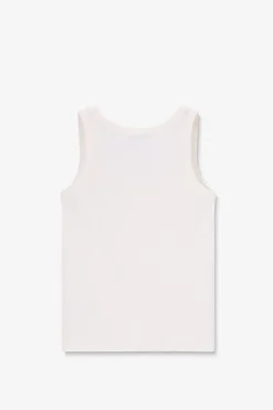 Witte rib singlet