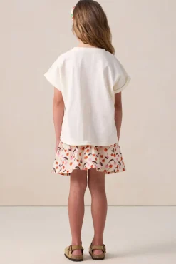 Witte rok met kersen print