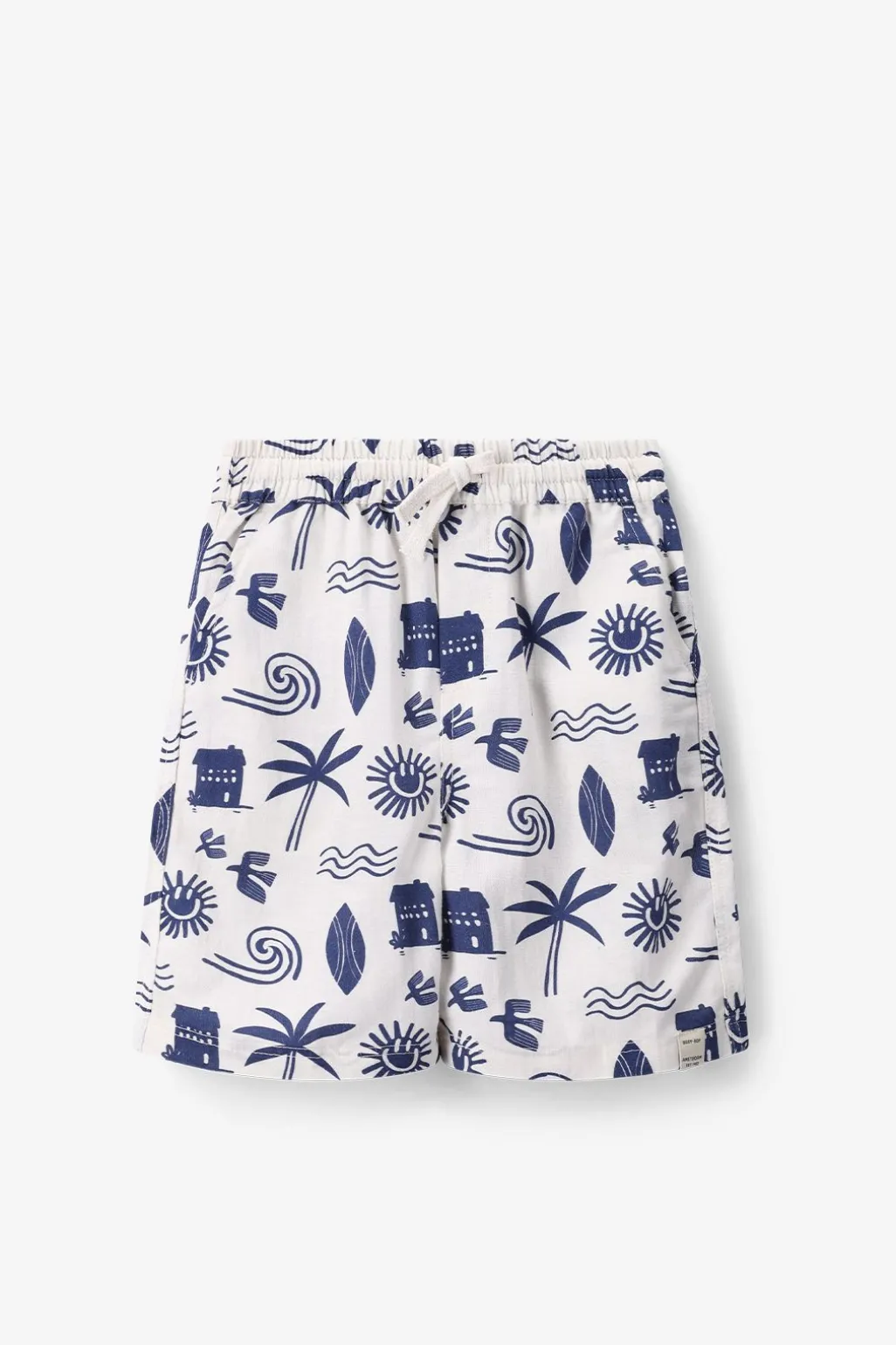 Witte short met print
