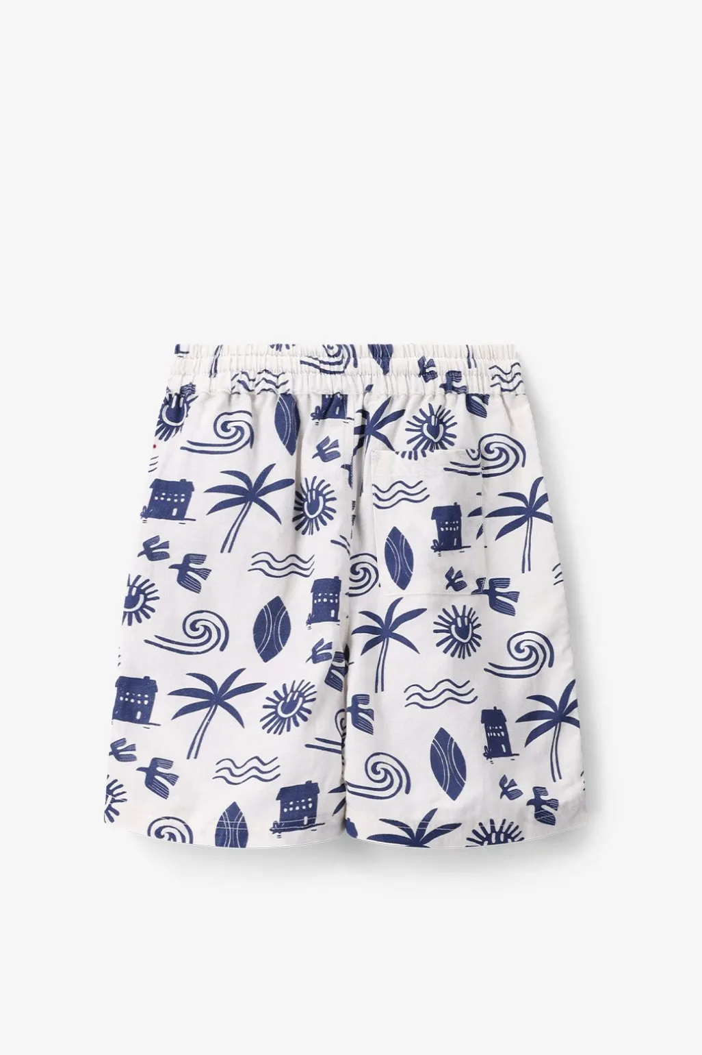 Witte short met print