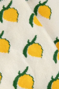 Witte sokken met citroenprint