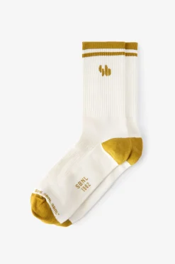 Witte sokken met logo