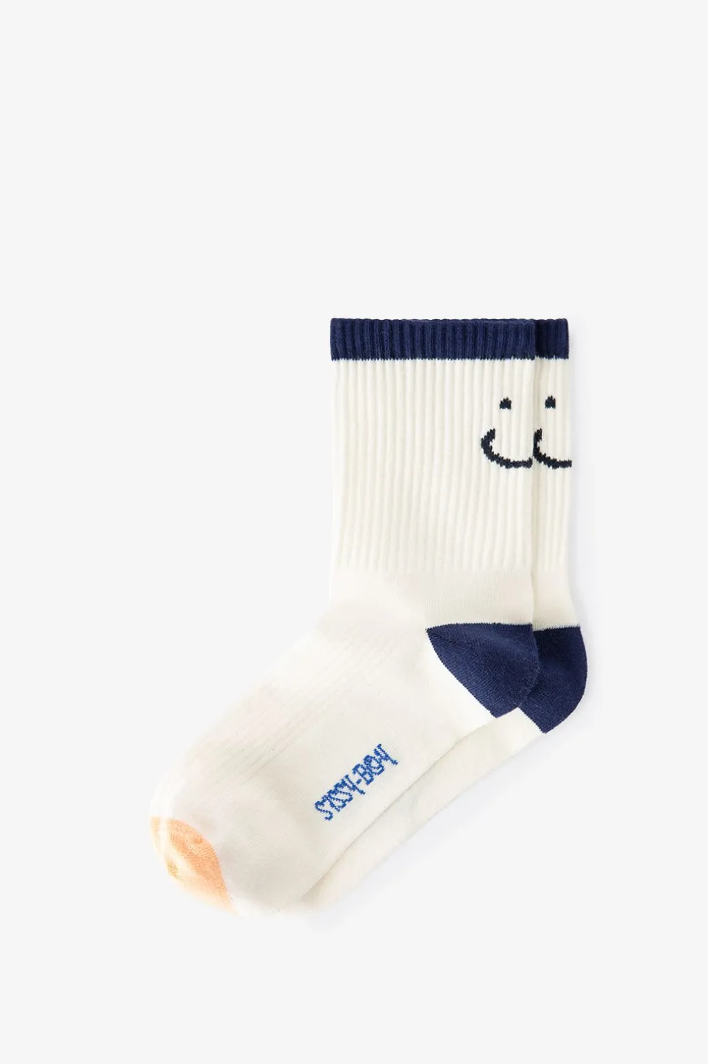 Witte sokken met smiley