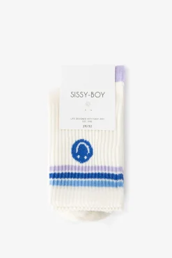 Witte sokken met smiley