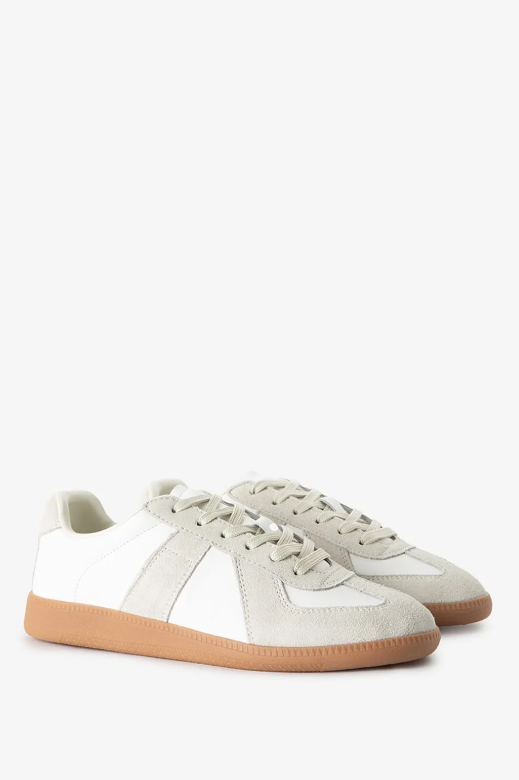 Witte suède leren sneakers