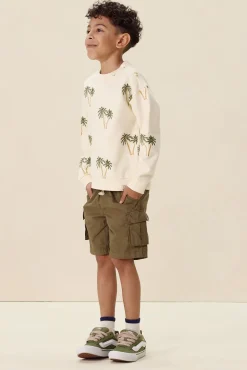 Witte sweater met palmboom