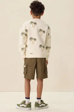 Witte sweater met palmboom