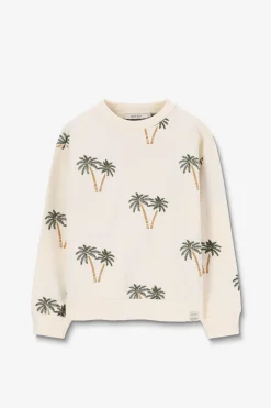 Witte sweater met palmboom
