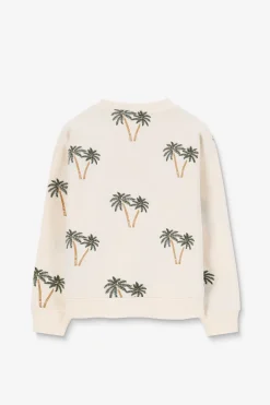 Witte sweater met palmboom
