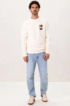 Witte sweater met print