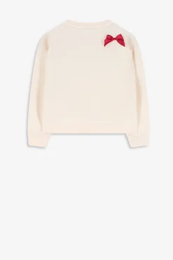 Witte sweater met strikjes