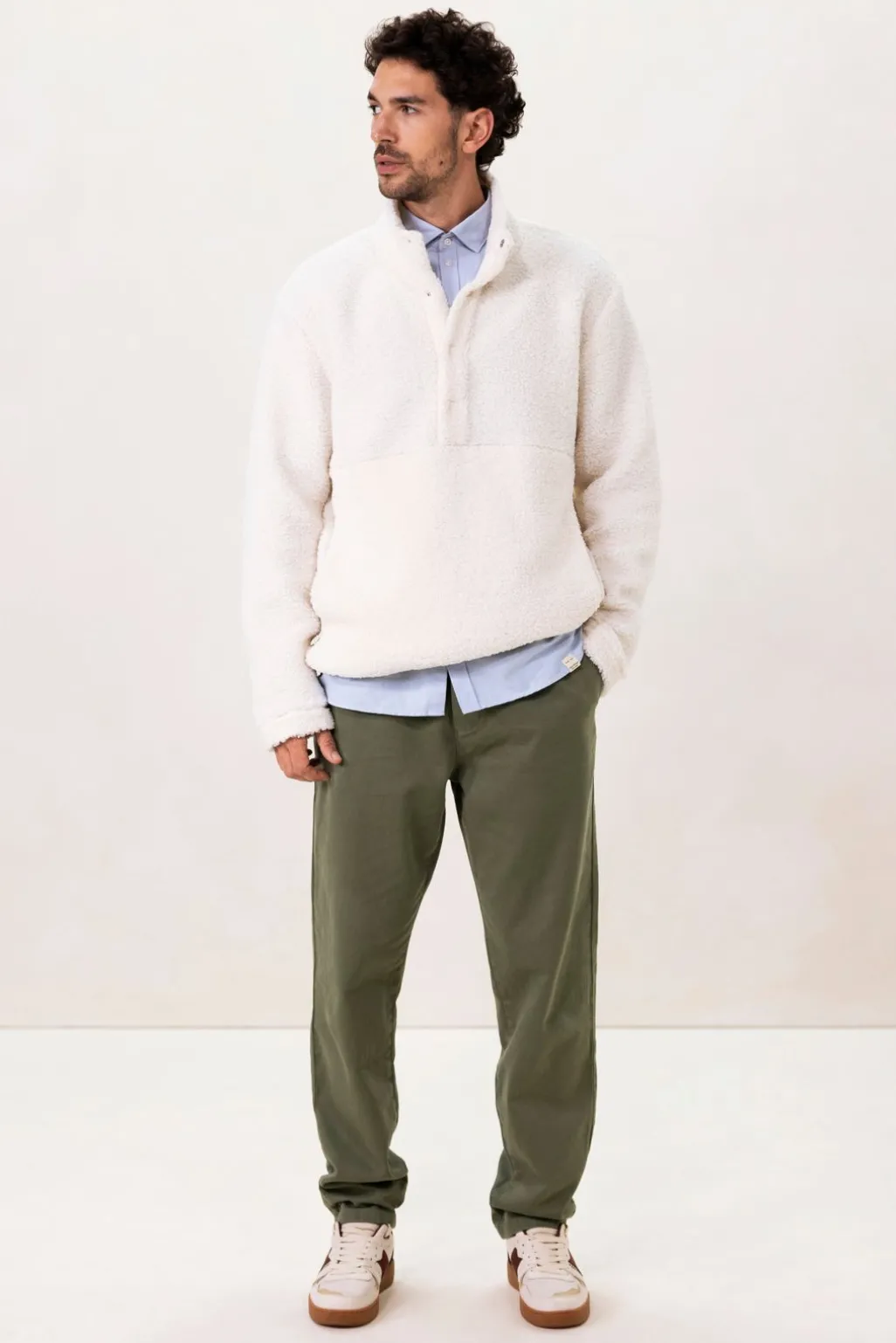 Witte teddy sweater
