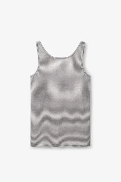Zwart gestreept singlet