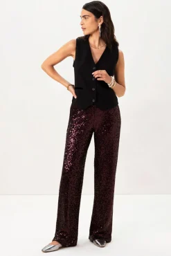 Zwart gilet met velvet details