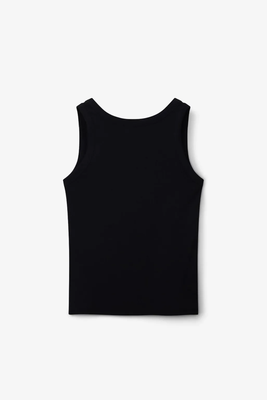 Zwart rib singlet
