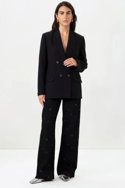 Zwarte double breasted blazer