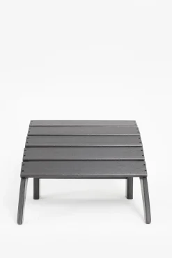Zwarte fanback chair voetenbankje