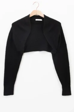 Zwarte gebreide bolero