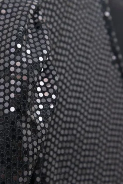 Zwarte glitterjurk met pailletten