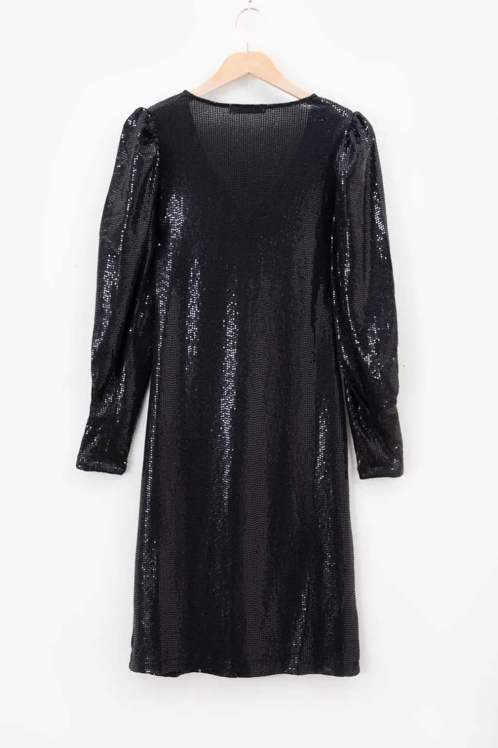 Zwarte glitterjurk met pailletten