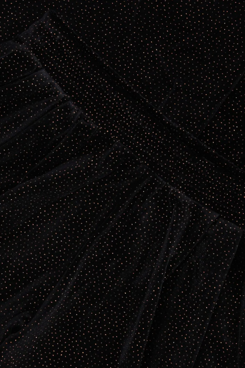 Zwarte high waist velvet broek met glitters