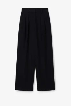 Zwarte high waist wide leg broek