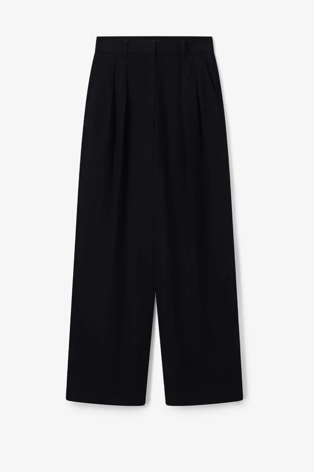 Zwarte high waist wide leg broek