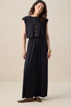 Zwarte jersey maxi rok