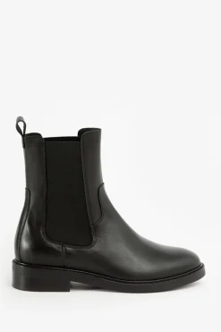 Zwarte leren chelsea boots