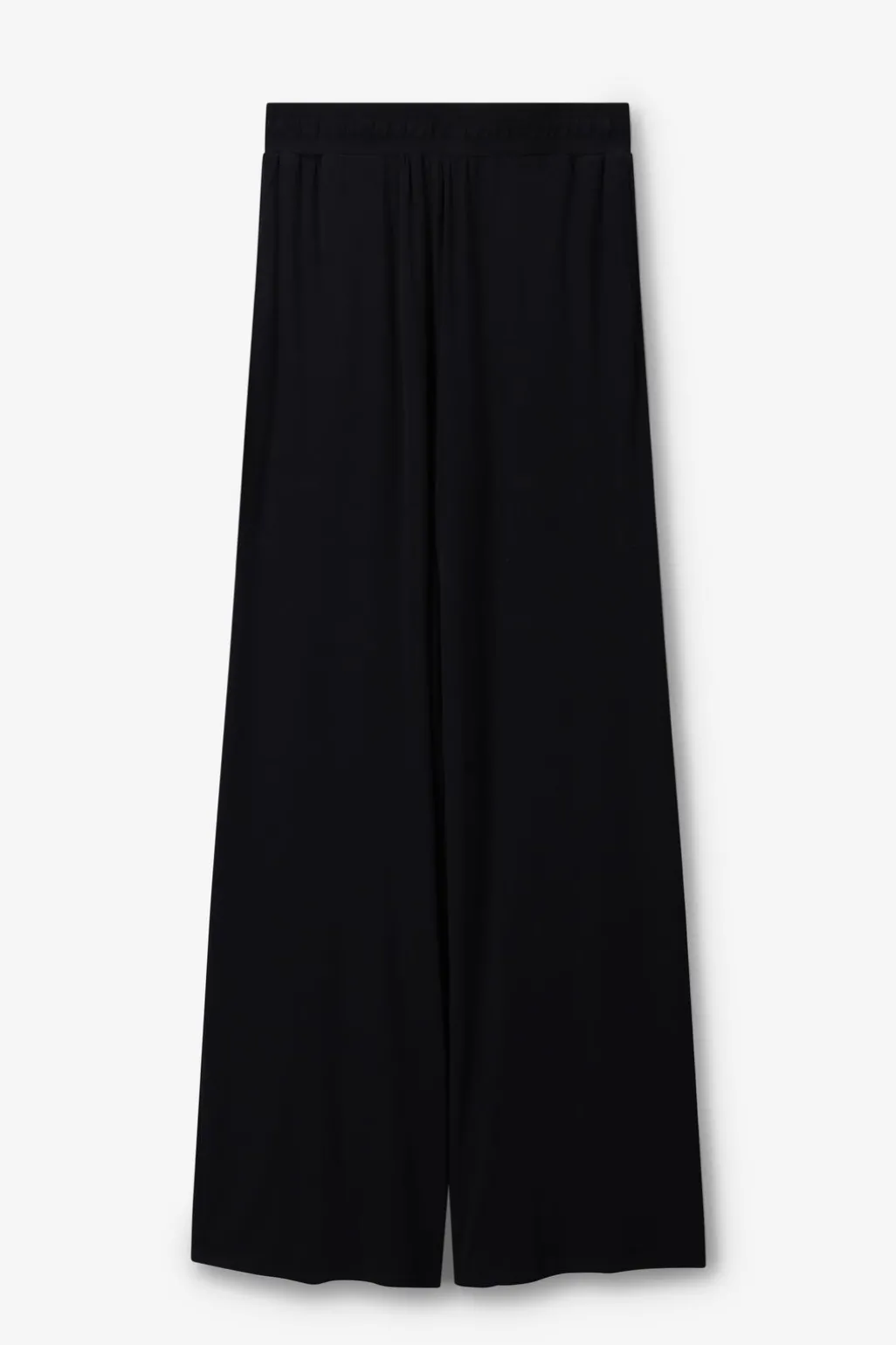 Zwarte mid waist jersey broek
