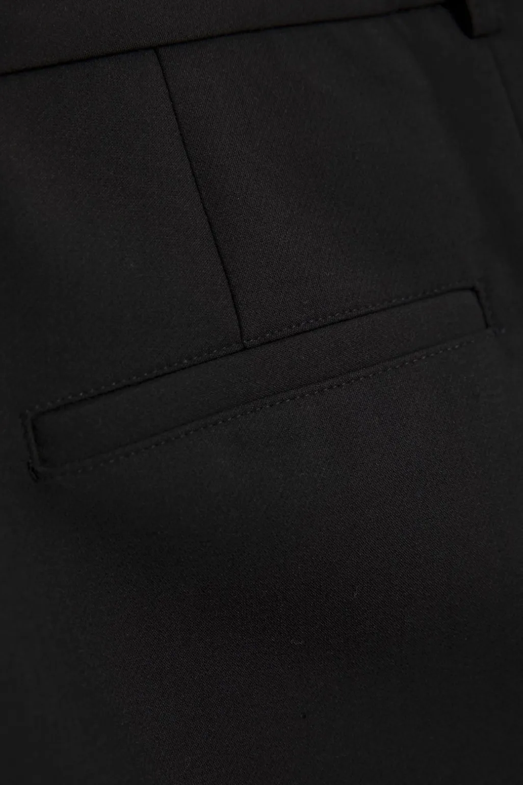 Zwarte mid waist straight leg pantalon