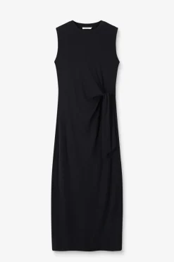 Zwarte rib jersey jurk
