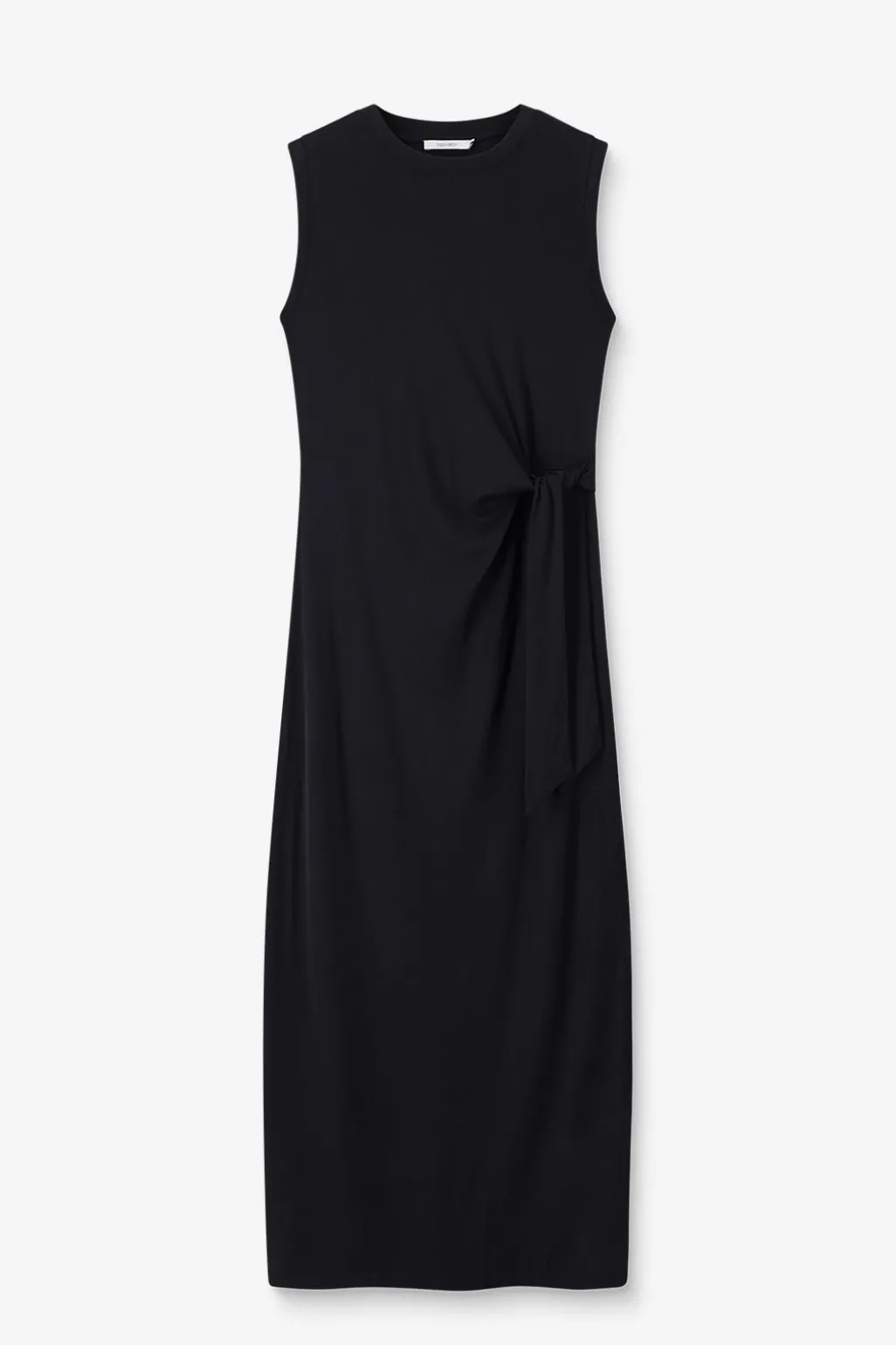 Zwarte rib jersey jurk