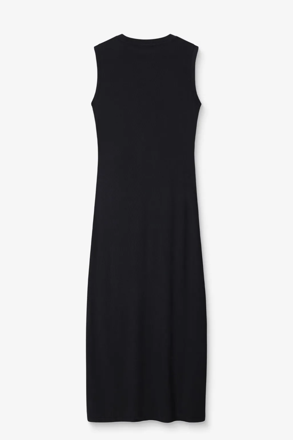 Zwarte rib jersey jurk