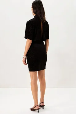 Zwarte velvet jurk met glitters