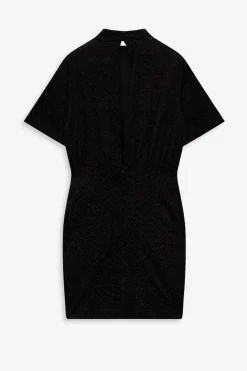 Zwarte velvet jurk met glitters