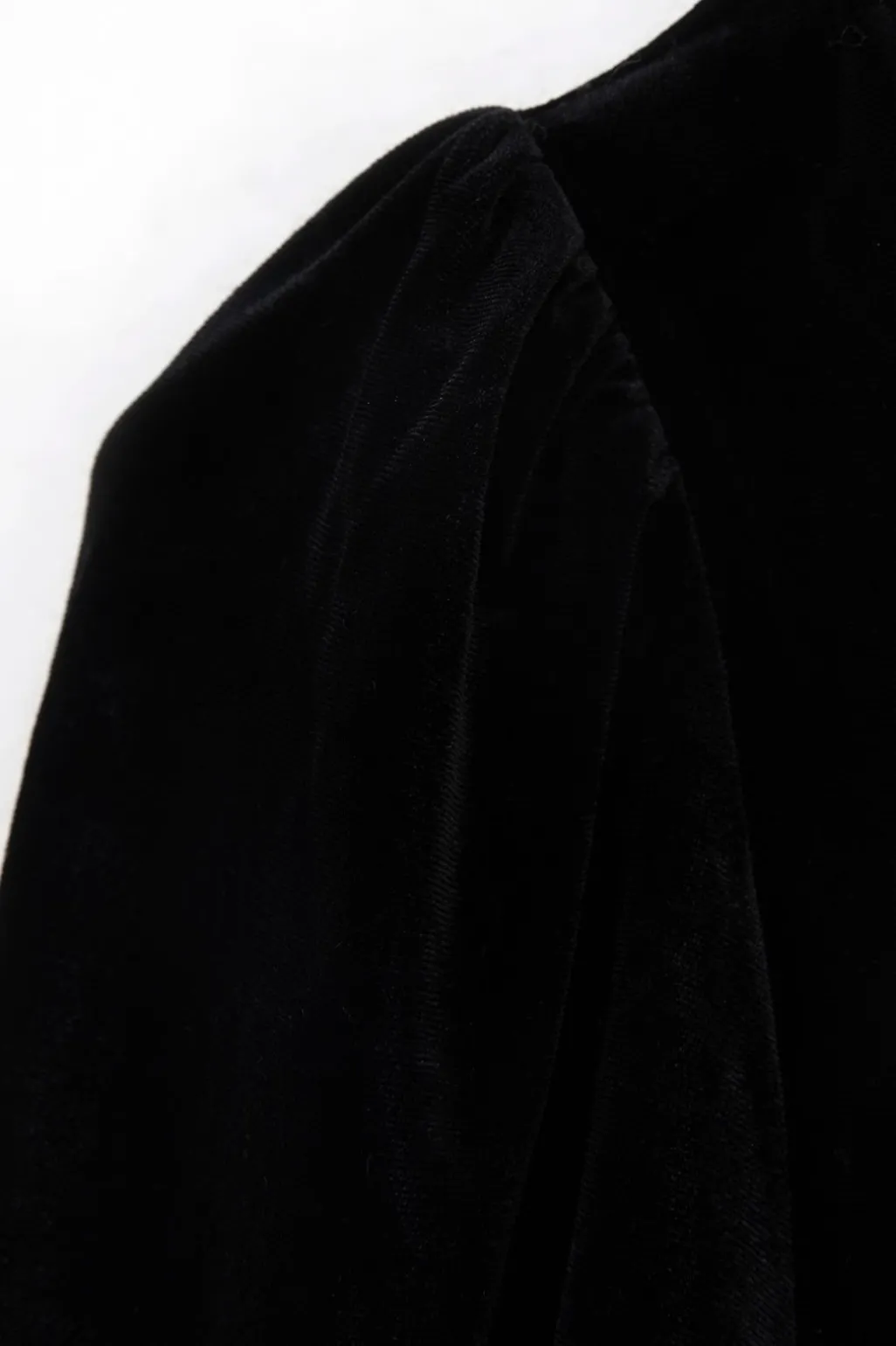 Zwarte velvet one shoulder top