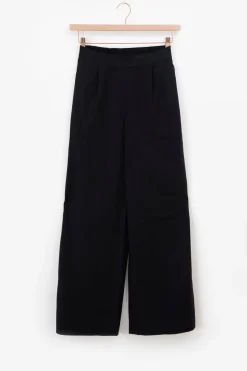 Zwarte wide leg broek